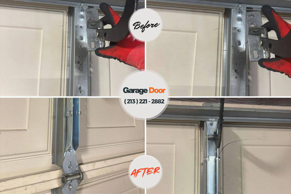 Before and after: garage door repair Balmville, NY